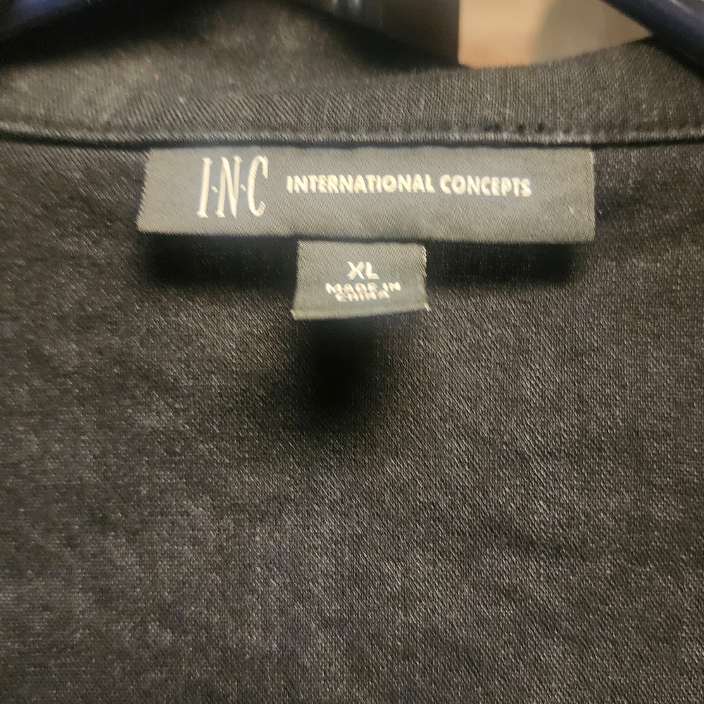 INC International Concepts Black Lace Sleeve Utility Jacket - Picture 2 of 4